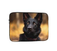 Black German Shepherd Dog Laptop Bag 17 inch Business Briefcase Gifts for Men Women Water Resistant Laptop Sleeve Carry On Laptop Case Shockproof Protective Computer Bag Notebook Case