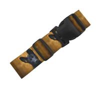 Black German Shepherd Dog Printed, Adjustable Luggage Straps for Suitcases Packing Belts Travel Accessories