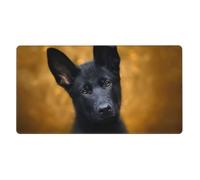 Black German Shepherd Dog Printed,Mouse Pad Large Desk Pad Computer Keyboard Mouse Mat with Non Slip Rubber Base 40 x 70 cm