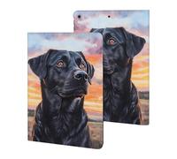 Black German Shepherd Dog Sunset Tablet Case for iPad 10th Generation/9th Generation/8th Generation/7th Generation