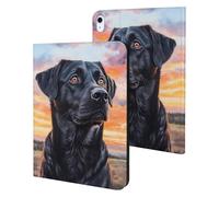 Black German Shepherd Dog Sunset Tablet Case for iPad 10th Generation/9th Generation/8th Generation/7th Generation