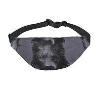 Black German Shepherd Fanny Pack for Men Women Belt Bag Fashion Waist Bag Everywhere Crossbody Bag Wallet Hip Bum Bag with Adjustable Strap Waterproof Chest Bag for Travel Hiking Sports, Black, One