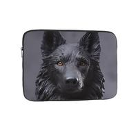 Black German Shepherd Laptop Bag 17 inch Business Briefcase Gifts for Men Women Water Resistant Laptop Sleeve Carry On Laptop Case Shockproof Protective Computer Bag Notebook Case