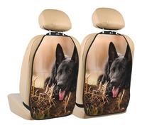 Black German Shepherd Lawn Bokeh German,2 Pack Car Seat Kick Mats Back Seat Protector Durable Back Seat Organiser