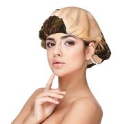 Black German Shepherd Lawn Bokeh German,Adjustable Silk Hair Wrap Adult's Satin Sleeping Cap Hair Women's Elastic Sleep Bonnet