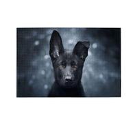 Black German Shepherd Puppy German Shepherd, 1000 Pieces Jigsaw Puzzles, Wooden Jigsaw Family Game Wall Decor for Adults Teens