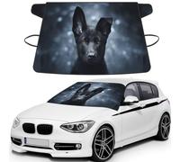 Black German Shepherd Puppy German Shepherd, Car Windshield Cover, Protective Windscreen Cover - Snow Ice Sun UV Dust Water Resistant - Fit for Most Cars