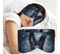 Black German Shepherd Puppy German Shepherd, Sleep Mask for Home Travel, Full Eye Covers Light Blocking Eye Mask Sleep Eye and Ear Muffs