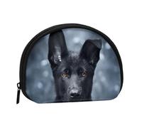 Black German Shepherd Puppy German Shepherd, Women's Storage Bag Shell Makeup Bag Small Coin Purse Shell Change Pouch