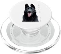 Black German Shepherd Shepard Dog Mom Dad Love PopSockets PopGrip for MagSafe