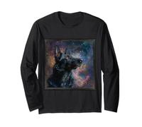 Black German Shepherd Space Long Sleeve T-Shirt