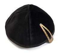 Black German Velvet Yarmulke Kippah 20 cm