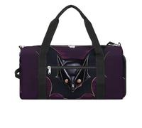 Black Ghost Bat Gym Bag for Men Women, Waterproof Gym Tote Bags, Large Duffel Bag for Travel Workout