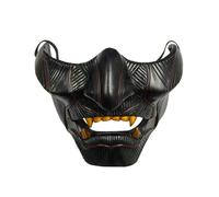 (Black) Ghost of Tsushima Mask Jin Sakai Cosplay Half Face Samurai Warrior Face