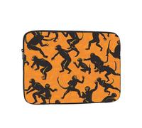 Black Gibbon Monkey Laptop Sleeve Bag 17 Inch, Waterproof Shockproof Laptop Case Bag Computer Skin Bags Lightweight Tablet Carrying Case