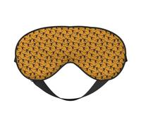 Black Gibbon Monkey Print Soft Eye Mask Beneficial Block Light Nap Night Use Travel Camping Meditation Yoga