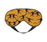Black Gibbon Monkey Printing Reversible Design Sleep Mask, Ideal for Camping, Meditation & Shifts, Snug Fit,No Light Leakage