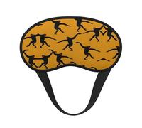 Black Gibbon Monkey Sleep Masks Silky Eye Cover Soft Satin Blindfold Elastic Strap Night Eye Shade for Women Men