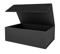 Black Gift Box 12" x 6" x 4" with Magnetic Closure Lid Gifts Boxe for Presents,Bridesmaid Gifts Boxes,Cute Box,Birthday Gift Boxe,Luxury for Gifts Packaging, Magnetic Gift Boxes for Wrapping Gifts