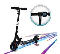 (Black) Gift Gadgets X1 Electric Scooter for Kids LED Rainbow Lights & Display, 150w 3 Speed Mode Up to 9.9Mph Folding & Adjustable For ages 6-12 Years Old