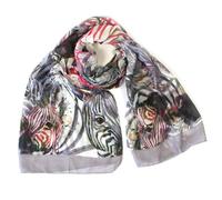 Black Ginger Grey & Multi Coloured Zebra Scarf