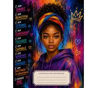 Black Girl Composition Notebook for Teen Girls, Positive Affirmations, College Ruled