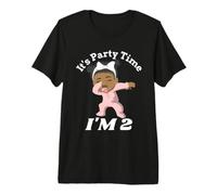 Black Girl ES ist Partyzeit Ich bin 2 Years Old Premium T-Shirt