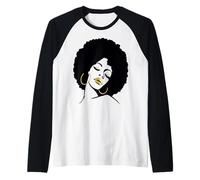 Black Girl Magic Afro Diva Melanin African American Women Raglan Baseball Tee