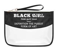Black Girl Makeup Bag African American Gift Black Lady Women Gifts Birthday Friendship Gift for Girl Friends Sisters Coworker Appreciation Inspirational Gifts Cosmetic Bag Zipper Travel Toiletry Pouch