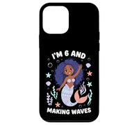 Black Girl Mermaid 6th Birthday Cute Six Years Old Case for iPhone 12 mini