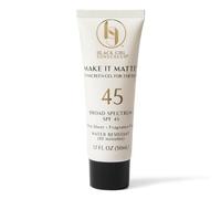 BLACK GIRL SUNSCREEN Make It Matte SPF 45, Transparent Face Sunscreen, Without White Residue, Wide Spectrum, Matte Finish, Vegan (with Black U-Gold Cap)