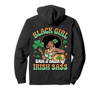 Black Girl with A Touch Of Irish Sass Afro Black Women Tops Pullover Hoodie