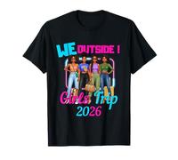 Black Girls Trip 2026 We Outside Afro Girls Vacation Squad T-Shirt