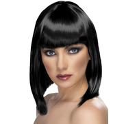 (Black) Glam Short Blunt Wig with Fringe