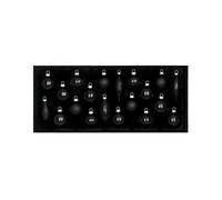 Black Glass Baubles, 20 Pack