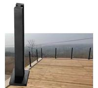Black Glass Railing Clamp Fits 2261 Inch Panels Durable Support System for Indoor/Outdoor Balconies & Patios Easy Installation Modern Design