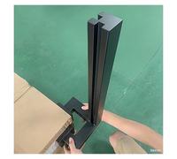 Black Glass Railing Post - 57in Corner/End/Middle Support Windproof Outdoor Pillar Wall-Mounted Glass Clamp and Stylish for Decks and Balconies