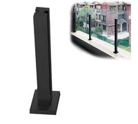 Black Glass Railing Post for Stairs - Premium Glass Balustrade Support System with Clamp - Modern Design for Villas - Complete Glass Railing Kit