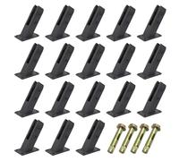 Black Glass Railing Spigots - 304 Stainless Steel Clamp for Pool Fences Balconies Decks Staircases & Patio Stairs - 18 Pack & Stylish Safety Solution