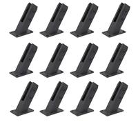 Black Glass Railing Spigots - 304 Stainless Steel Clamp for Pool Fences Balconies Stairs Decks & Patios - Set of 12 & Stylish Safety Solution