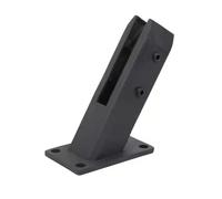 Black Glass Railing Spigots - 304 Stainless Steel Pool Fence Clamp for Steps Balconies Decks & Staircases - 24 Pack & Stylish Safety Solution