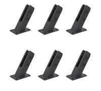 Black Glass Railing Spigots - 304 Stainless Steel Pool Fence Clamp Set Ideal for Steps Balconies Staircases Decks & Patios 6 Pieces for Enhanced Safety & Style