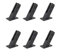 Black Glass Railing Spigots, 304 Stainless Steel Pool Fence Spigot Clamp for Steps, Balconies, Staircases, Decks, Patio Stairs,6 Pieces