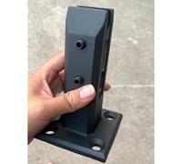 Black Glass Spigot Balustrade Post Clamp Bracket 304 Stainless Steel Pool Fence Railing Clamp for Garden Deck Balcony & Stair il 15 pcs (H 16cm/7.8in)