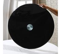 Black Glass Turntable Lazy Susan 20/24/27/31/35/39in, Turntable Dining Table, Tabletop Rotating Tray, Tempered Glass Serving Tray, Rotating Home Kitchen Swivel Plate (Size : 50cm/20)