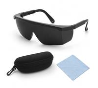 Black Glasses Nylon Wraparound 11.5x5.5cm, Lightweight Eyewear for Outdoor Wear, Black Frame Tinted Glasses for Everyday Outdoor Activities