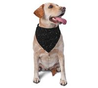 Black Glitter Dog Bandana Pet Scarf Accessories for Small Medium Dogs Cats Photo Prop, Triangle Pet Bandanas Adjustable Puppy Bib Washable Dog Kerchief Puppy Neckerchief