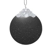 Black Glitter Glass Christmas Tree Ornaments 2025 Round Hanging Pendant Xmas Tree Decorations for Party Wedding Fireplace Outdoor