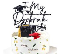 Black Glitter In My Doctorate Era Cake Topper, Doctoral Degree Cake Decor, It’s Dr Actually/Doctored It, Class of 2026 Doctoral Degree College Graduation Party Decorations Supplies
