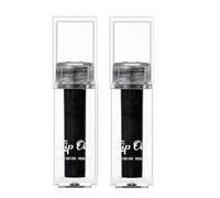Black Glitter Lip Gloss, Diamond Shimmer Lipstick, Metallic Matte High Pigment Waterproof Long Lasting Lipstain, Sparkling Glossy Liquid Lipstick Lip Gloss for Women